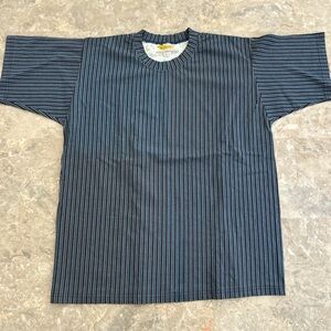 Vintage 90s Works Striped T Shirt Made USA Size M Fits L 22.5x28